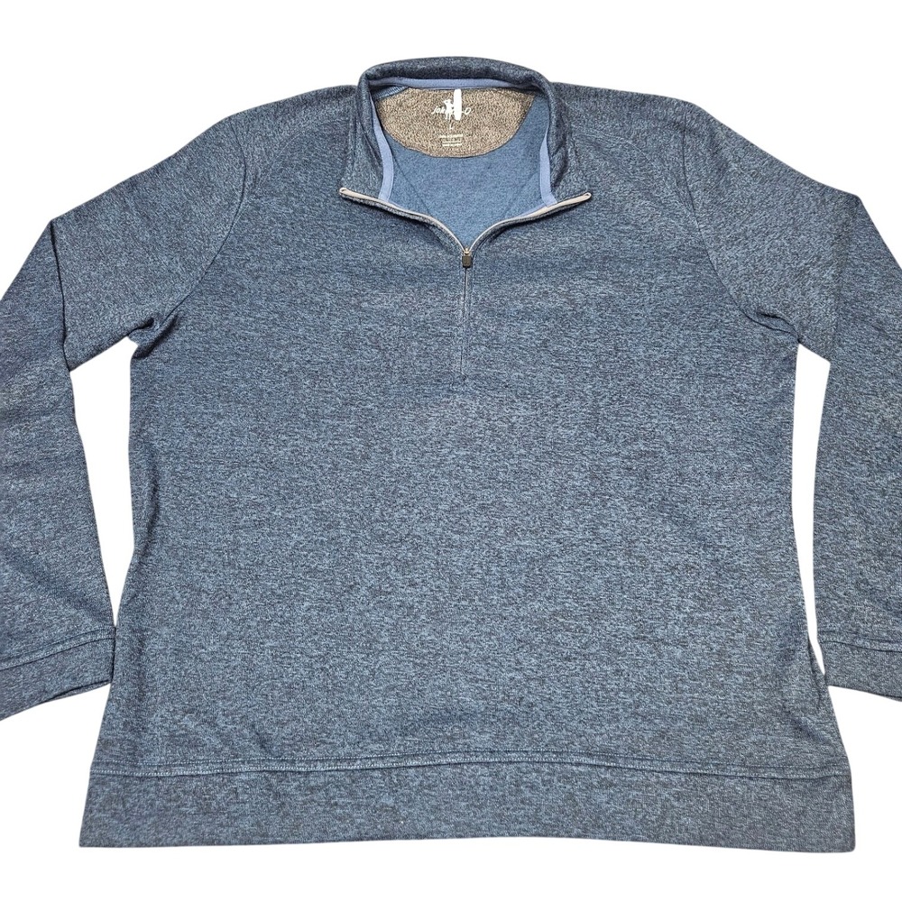Johnnie O 1/4 Zip Pullover Mens Large Blue Heathered Performance Golf Sweater